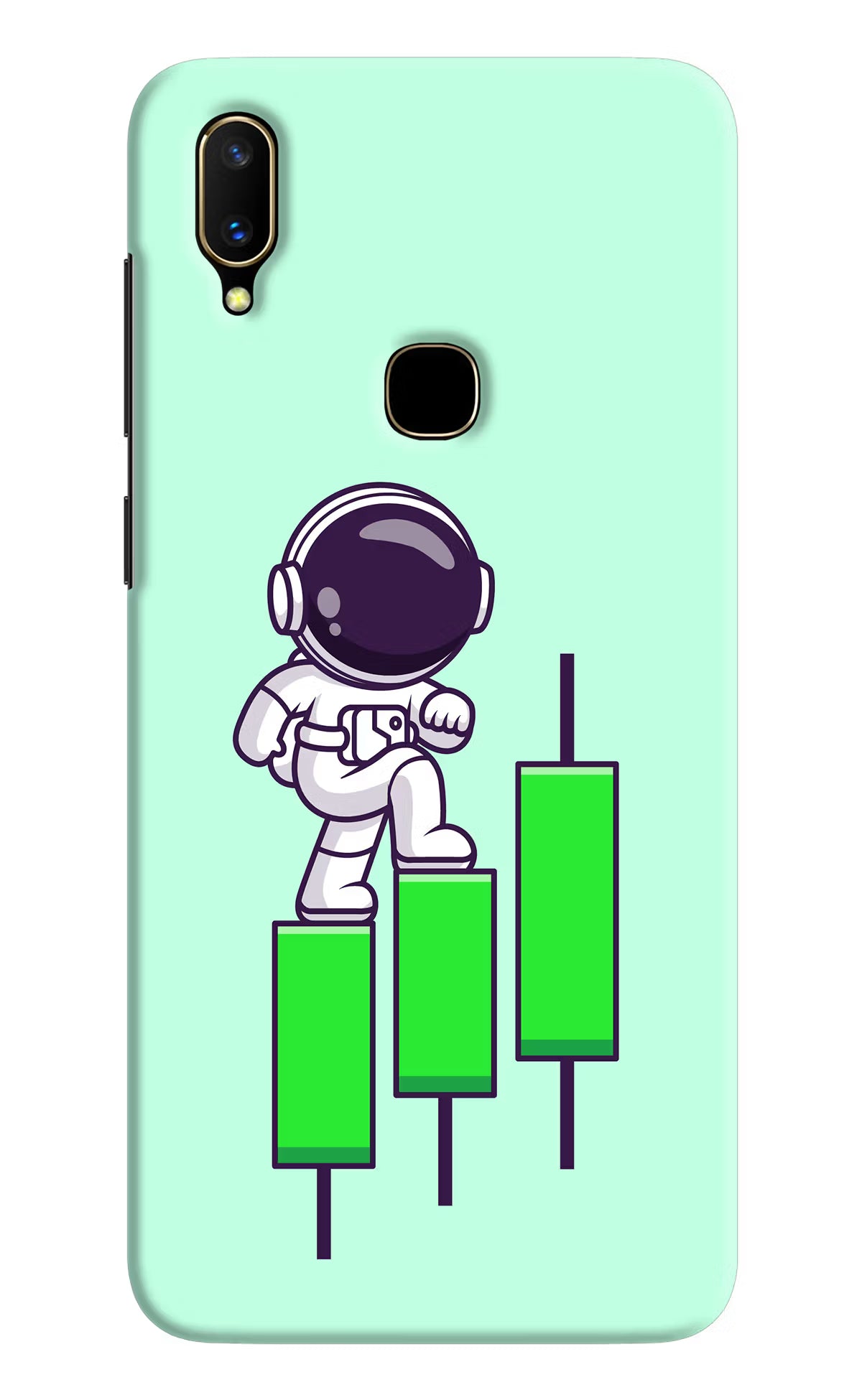Astronaut Trader Vivo V11 Hard Case Back Cover by Casekaro