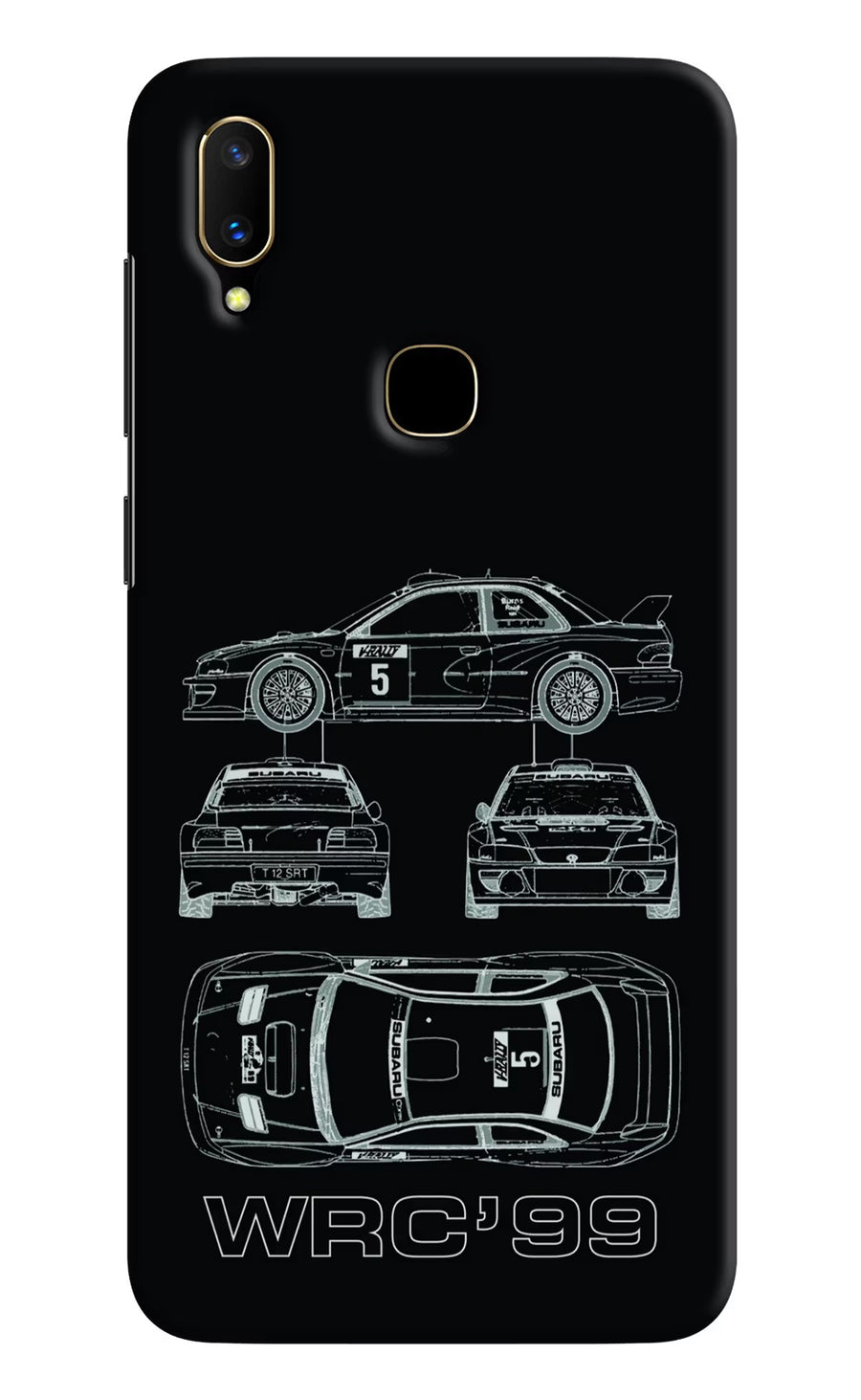 WRC'99 Vivo V11 Back Cover, Hard case