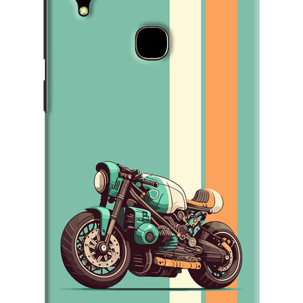 Striped Moto Drift Vivo V11 Hard Case Back Cover by Casekaro