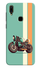 Striped Moto Drift Vivo V11 Hard Case Back Cover by Casekaro