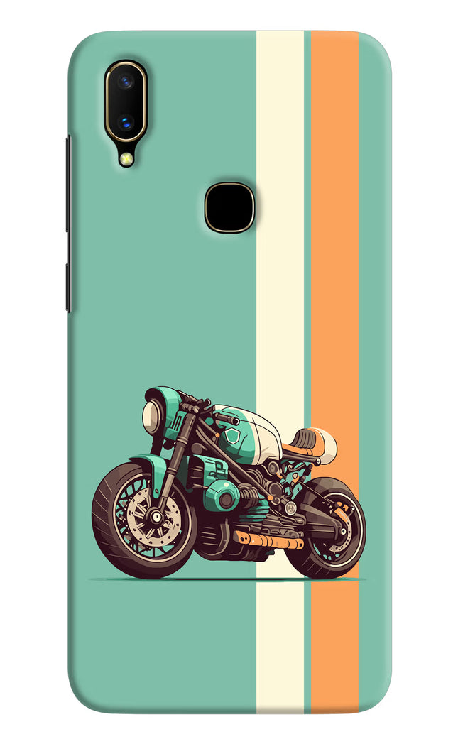 Striped Moto Drift Vivo V11 Hard Case Back Cover by Casekaro