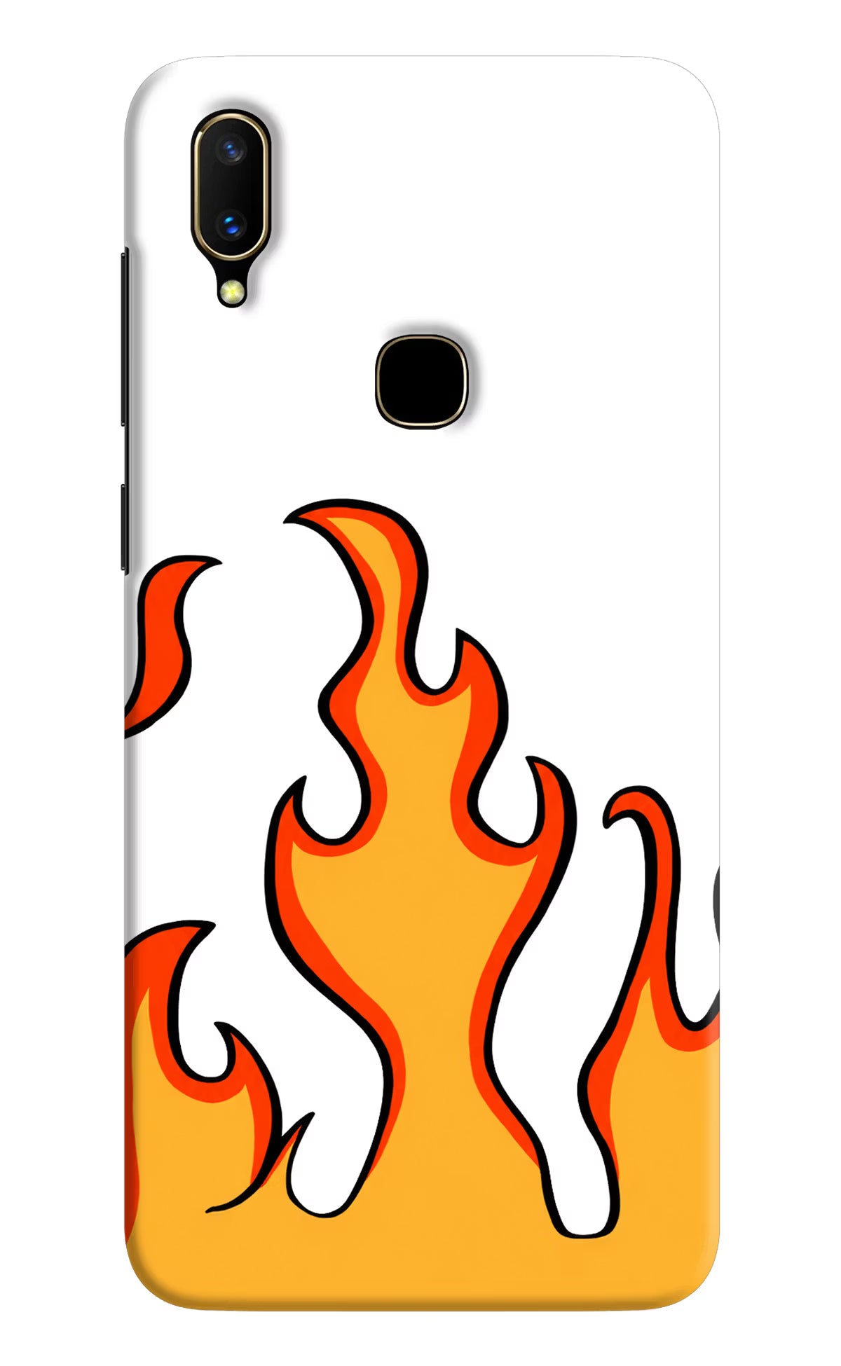 Fired Up – White Vivo V11 Hard Case Back Cover by Casekaro