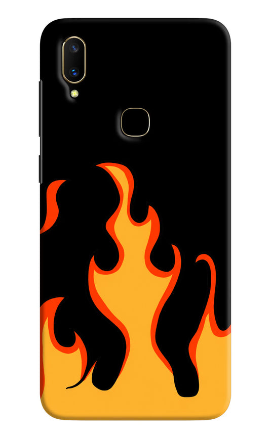 Fired Up – Black Vivo V11 Hard Case Back Cover by Casekaro