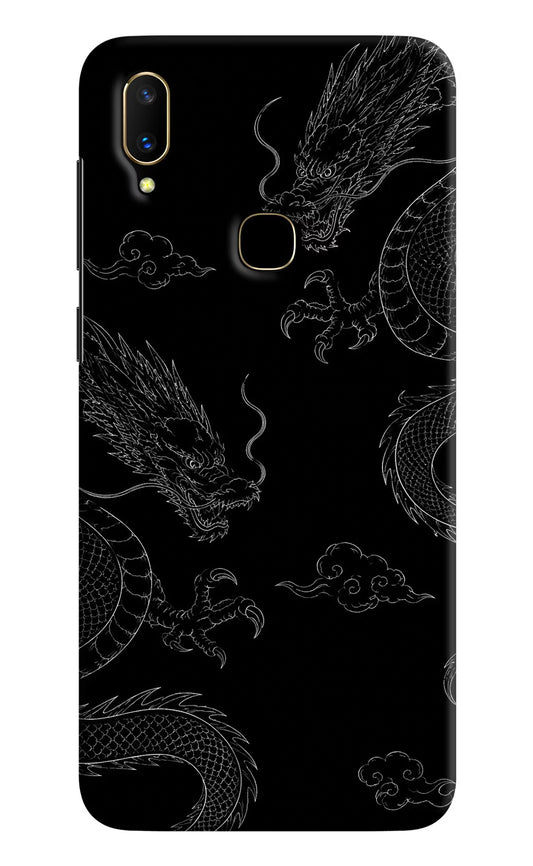 Twin Dragons Vivo V11 Hard Case Back Cover by Casekaro