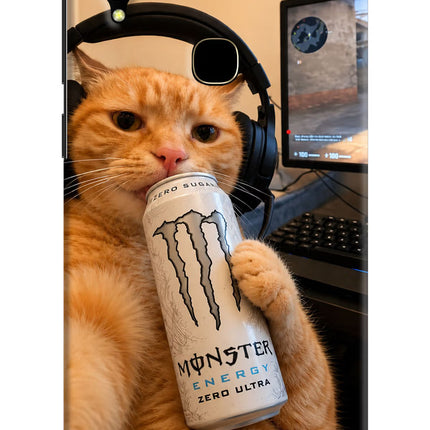 Gamer Cat Energy Vivo V11 Hard Case Back Cover by Casekaro