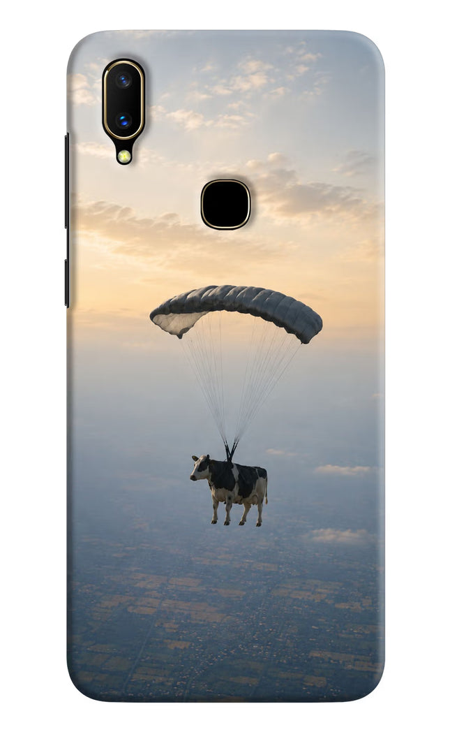 Skydiving Cow Vivo V11 Hard Case Back Cover by Casekaro