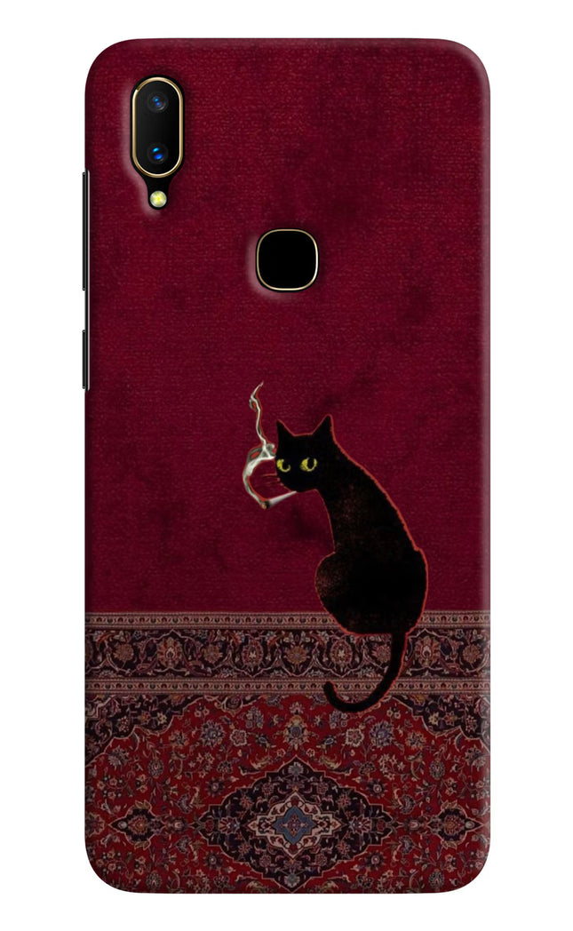 Midnight Cat Vivo V11 Hard Case Back Cover by Casekaro