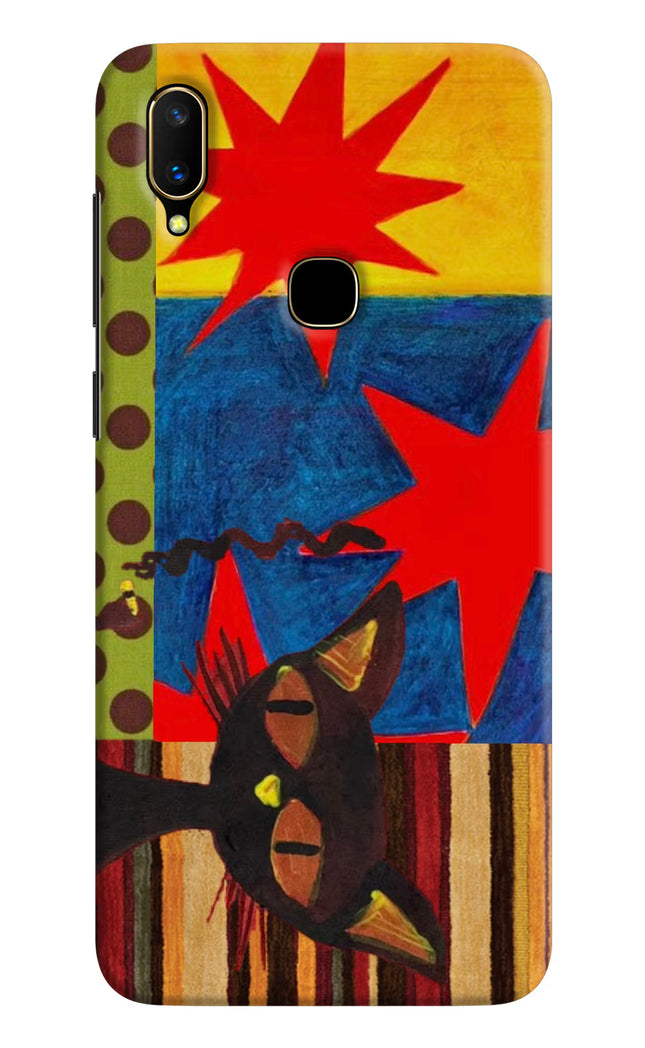 Pop Cat Vivo V11 Hard Case Back Cover by Casekaro