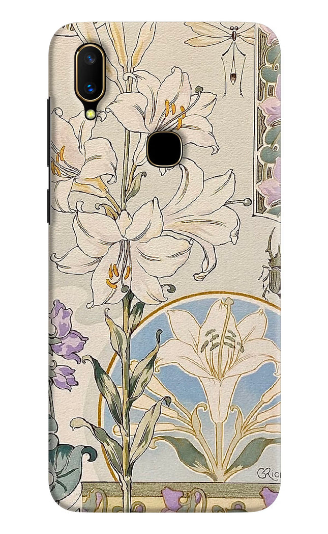 White Lily Vivo V11 Hard Case Back Cover by Casekaro