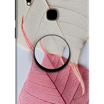 White Pink Leaf Vivo V11 Pop Case by Casekaro