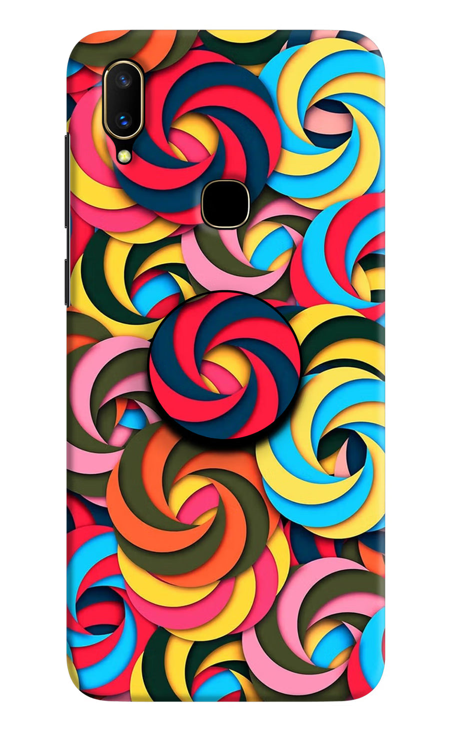 Spiral Pattern Vivo V11 Pop Case, Hard case