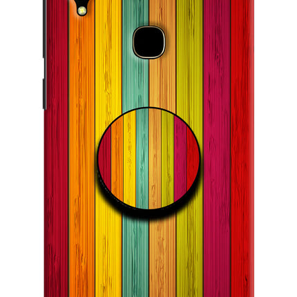 Multicolor Wooden Vivo V11 Pop Case by Casekaro