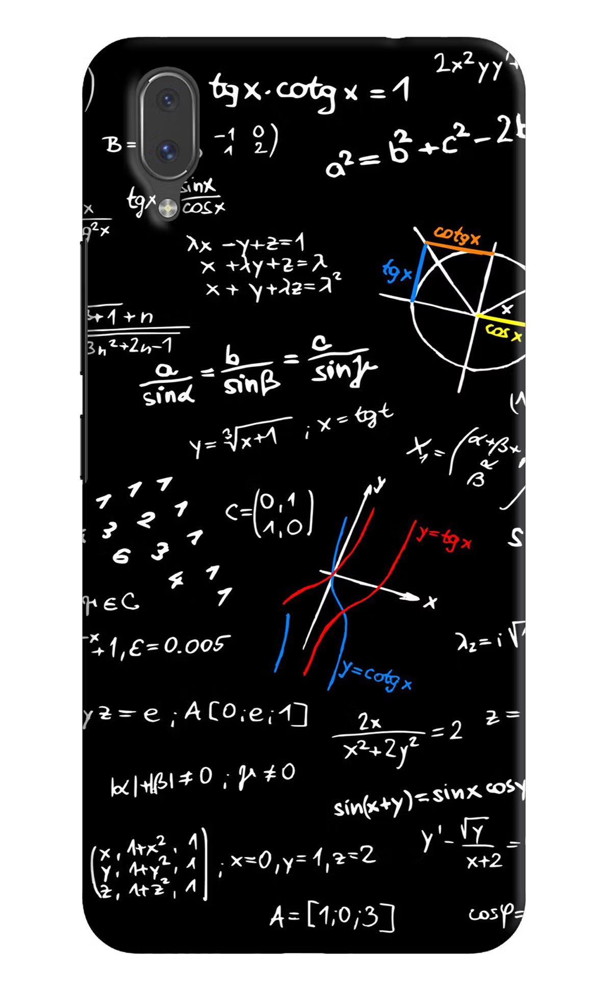 Mathematics Formula Vivo X21 Hard Case Back Cover by Casekaro