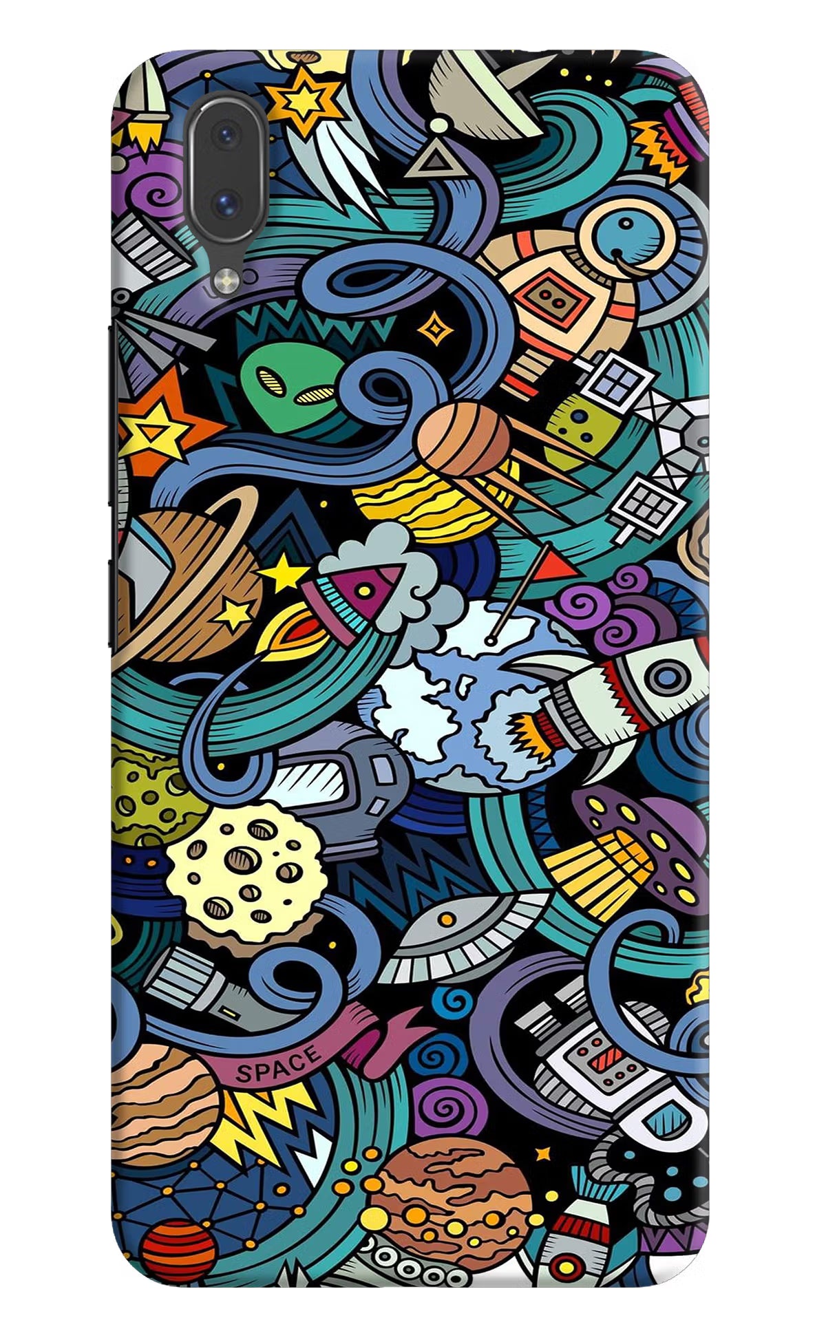 Space Abstract Vivo X21 Hard Case Back Cover by Casekaro