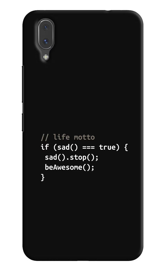 Life Motto Code Vivo X21 Hard Case Back Cover by Casekaro