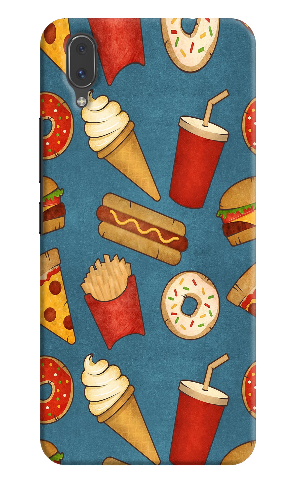 Foodie Vivo X21 Hard Case Back Cover by Casekaro