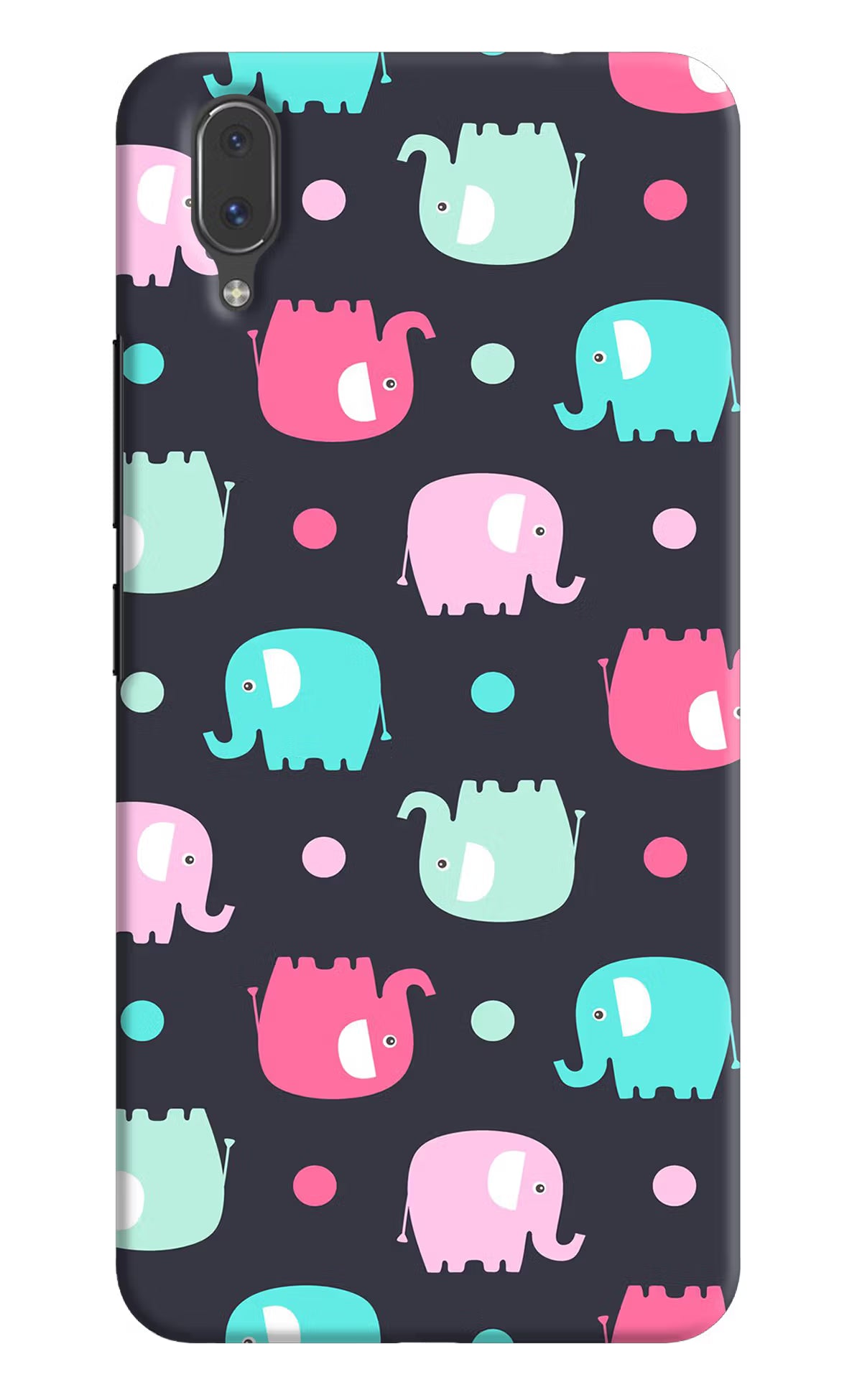 Elephants Vivo X21 Hard Case Back Cover by Casekaro