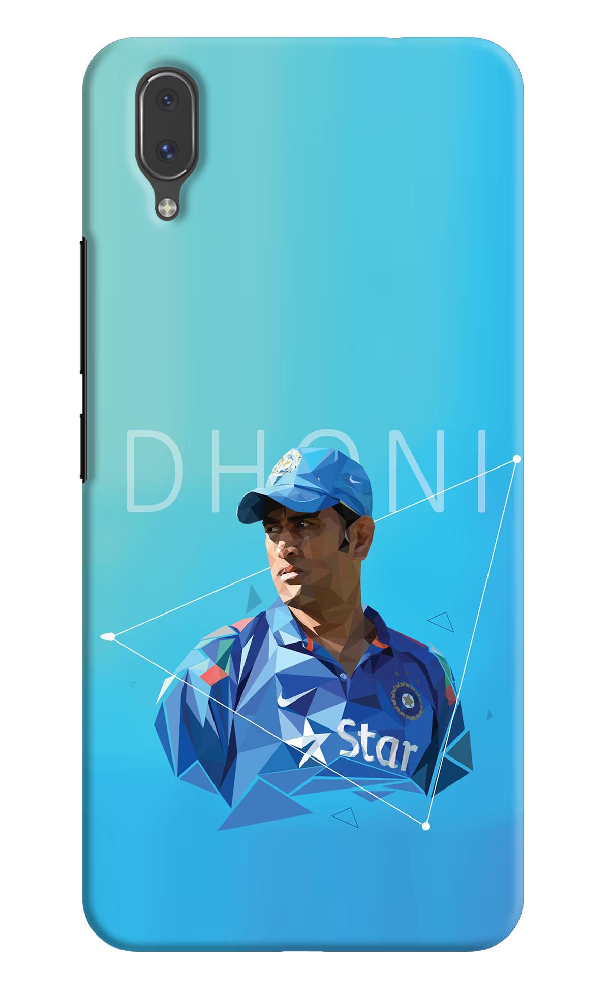 Dhoni Artwork Vivo X21 Hard Case Back Cover by Casekaro