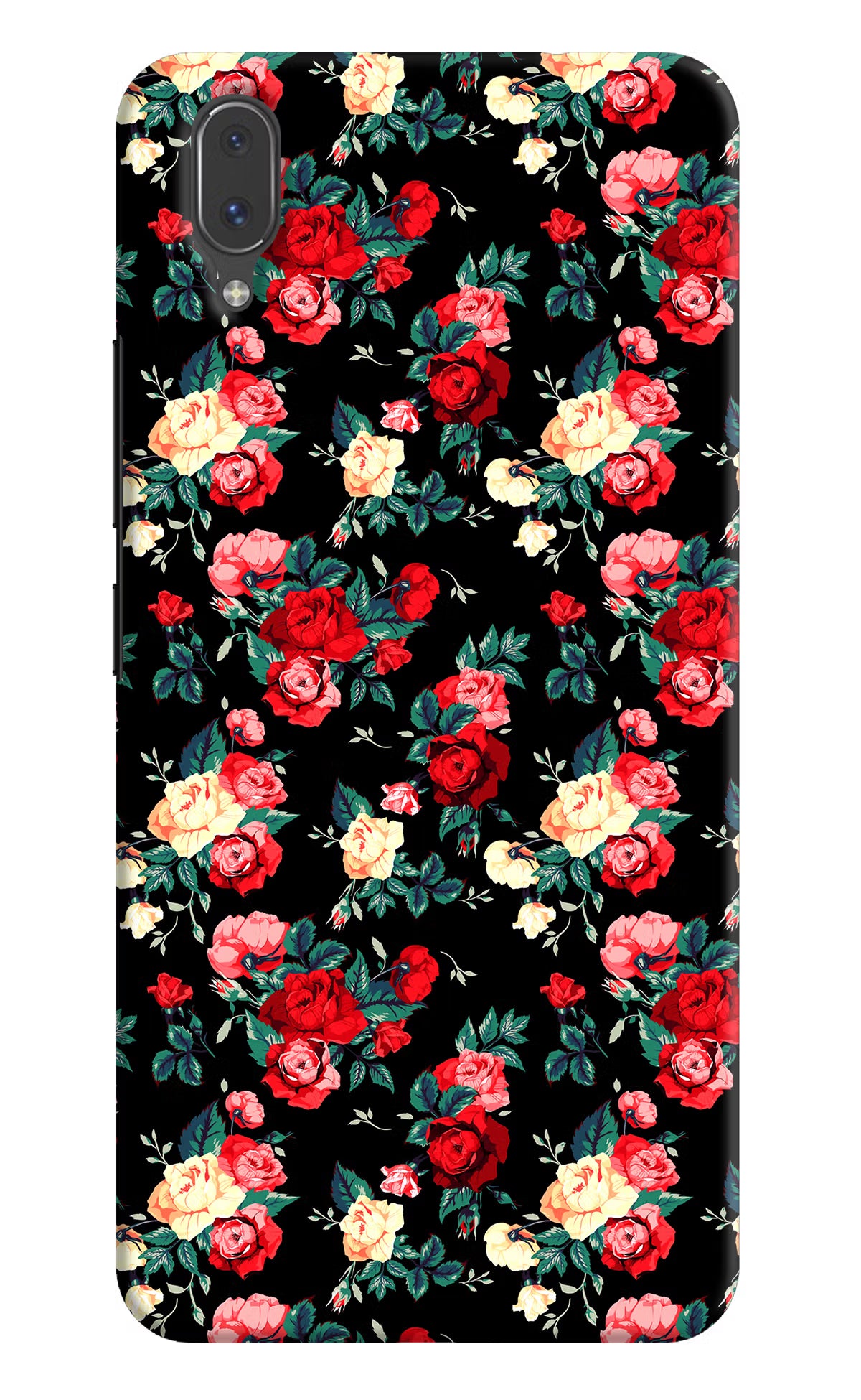 Rose Pattern Vivo X21 Hard Case Back Cover by Casekaro