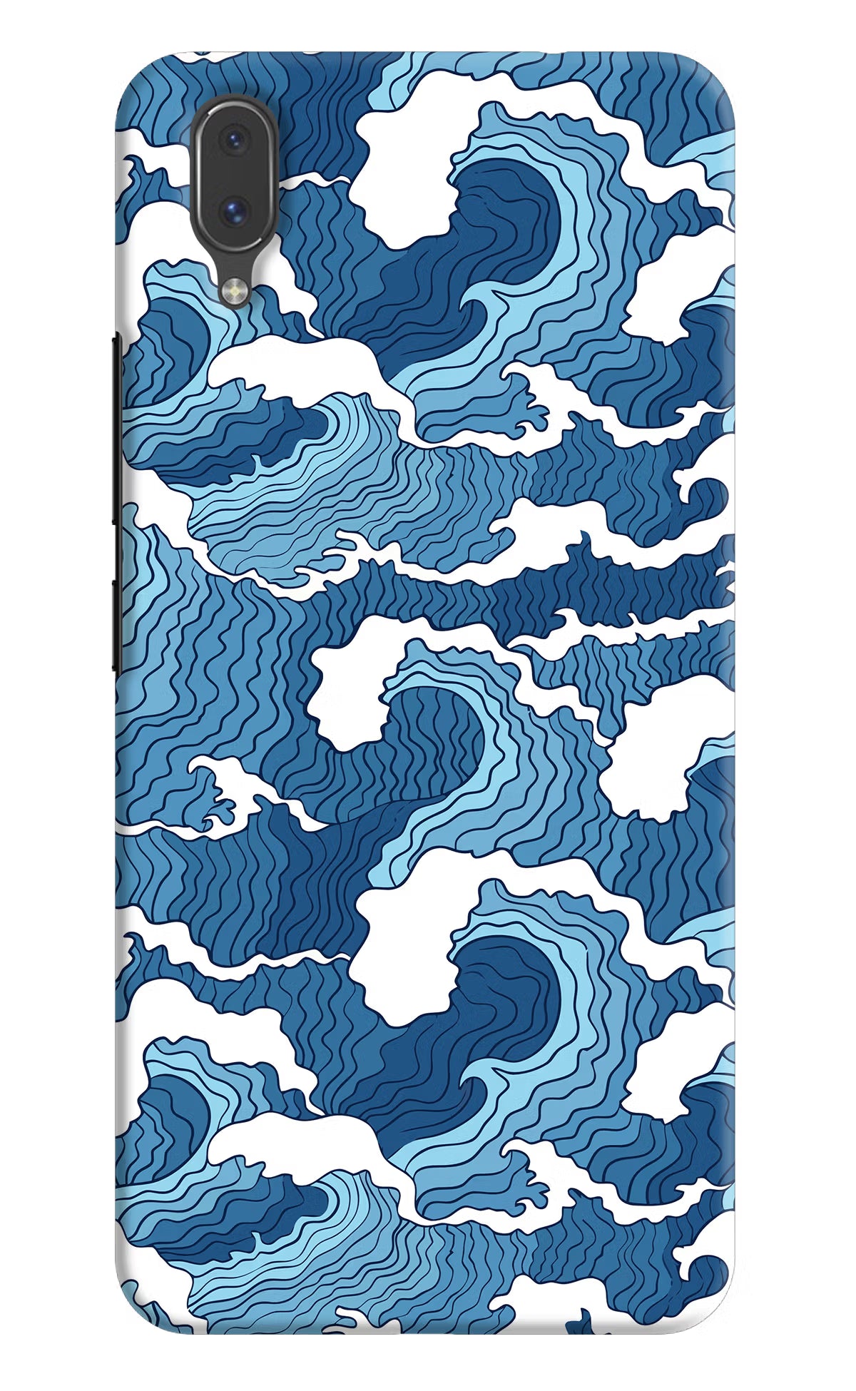 Blue Waves Vivo X21 Hard Case Back Cover by Casekaro
