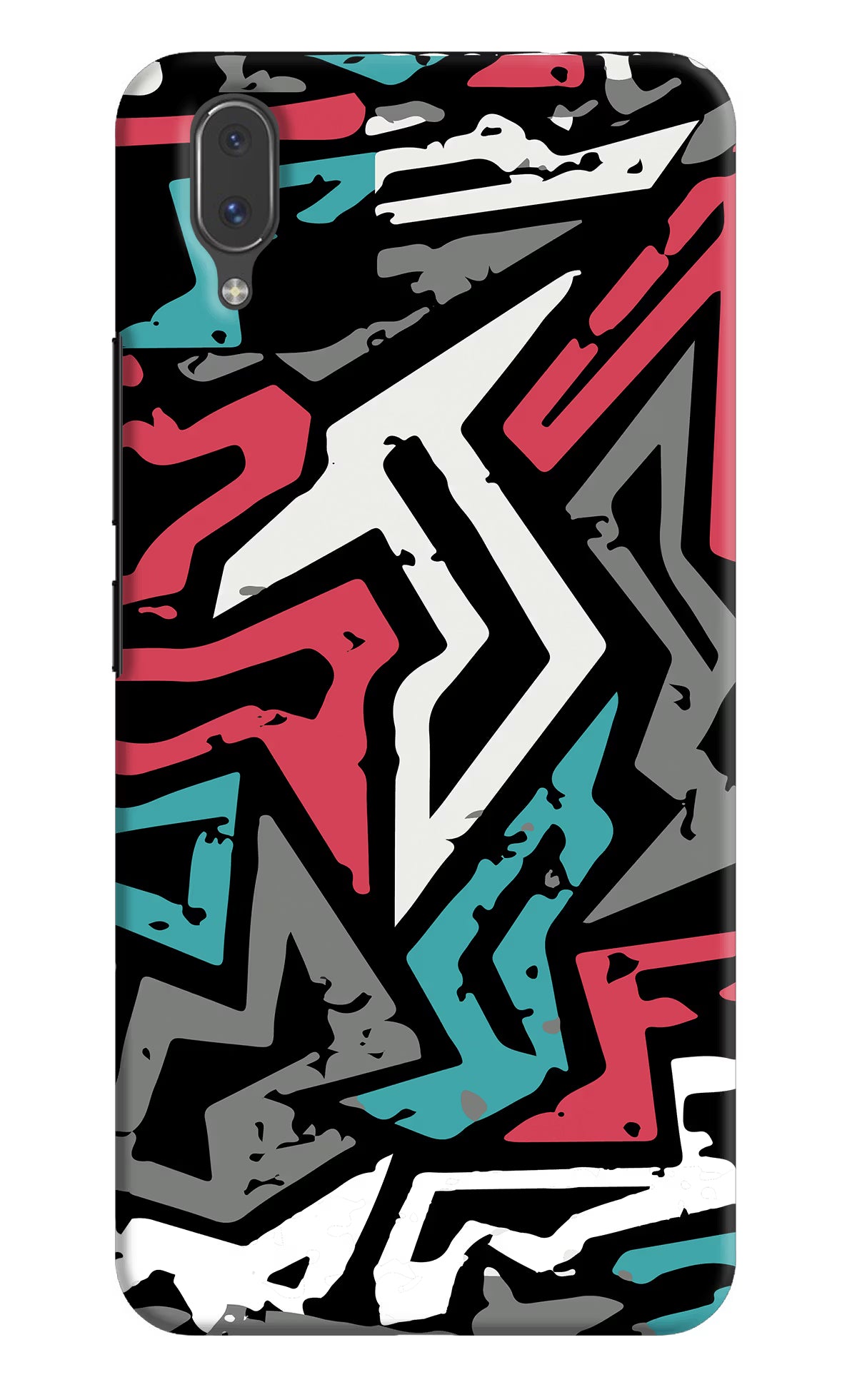 Geometric Graffiti Vivo X21 Hard Case Back Cover by Casekaro