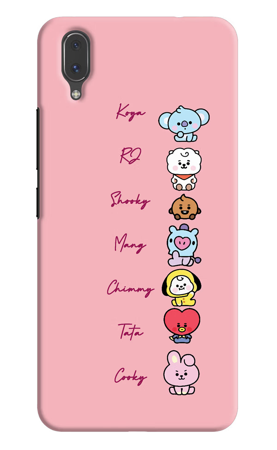 BTS names Vivo X21 Back Cover, Hard case