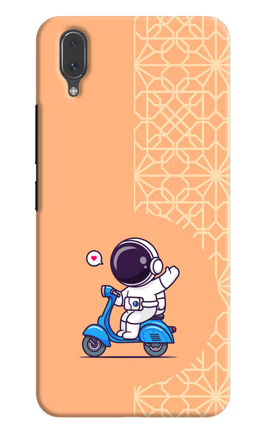 Cute Astronaut Riding Vivo X21 Hard Case Back Cover by Casekaro