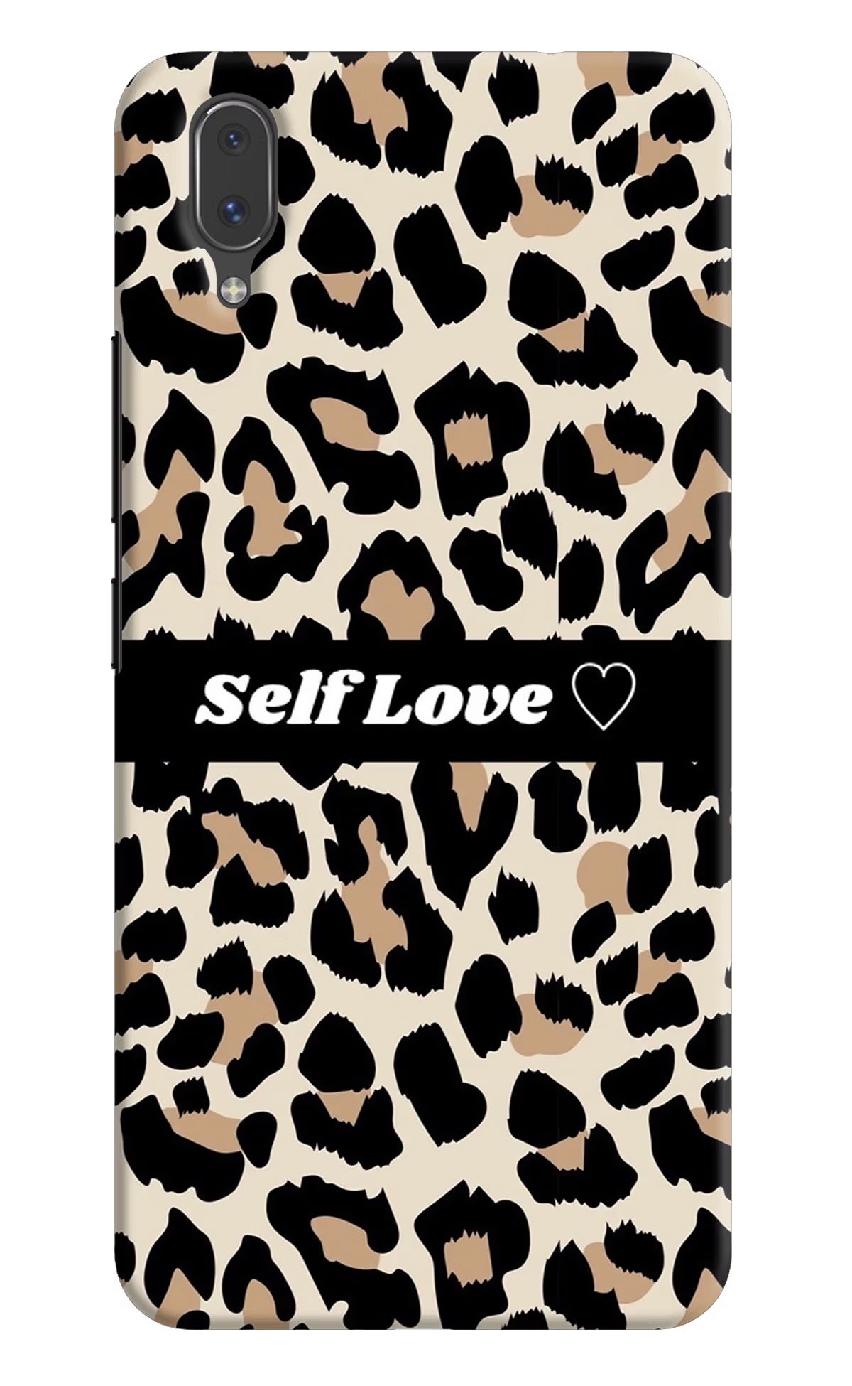 Leopard Print Self Love Vivo X21 Hard Case Back Cover by Casekaro