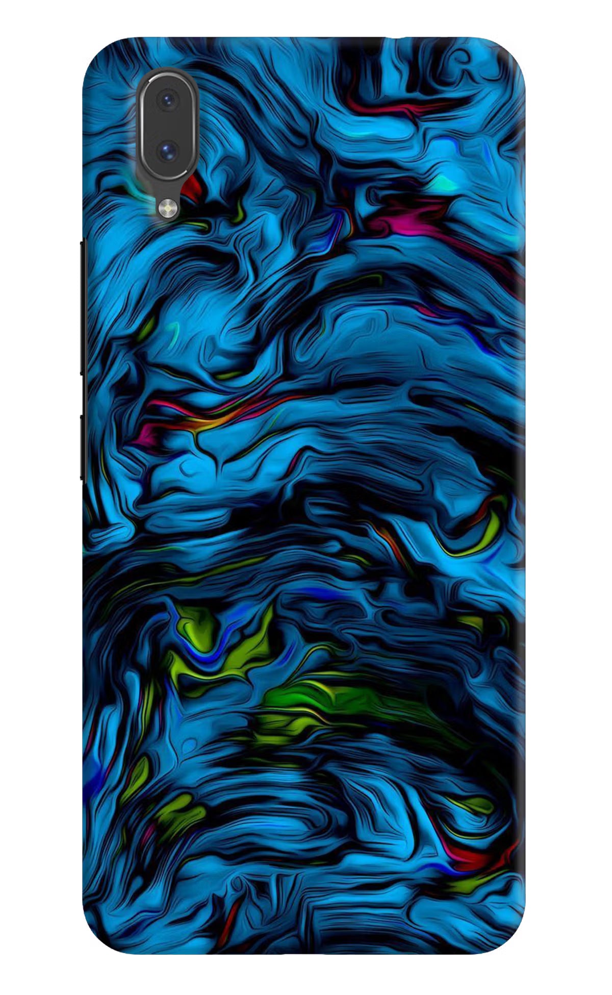 Dark Blue Abstract Vivo X21 Hard Case Back Cover by Casekaro