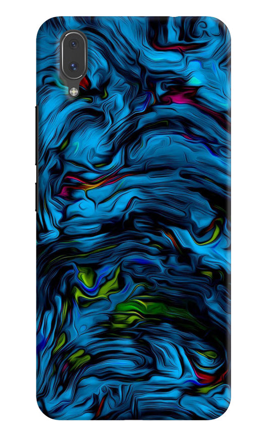 Dark Blue Abstract Vivo X21 Hard Case Back Cover by Casekaro