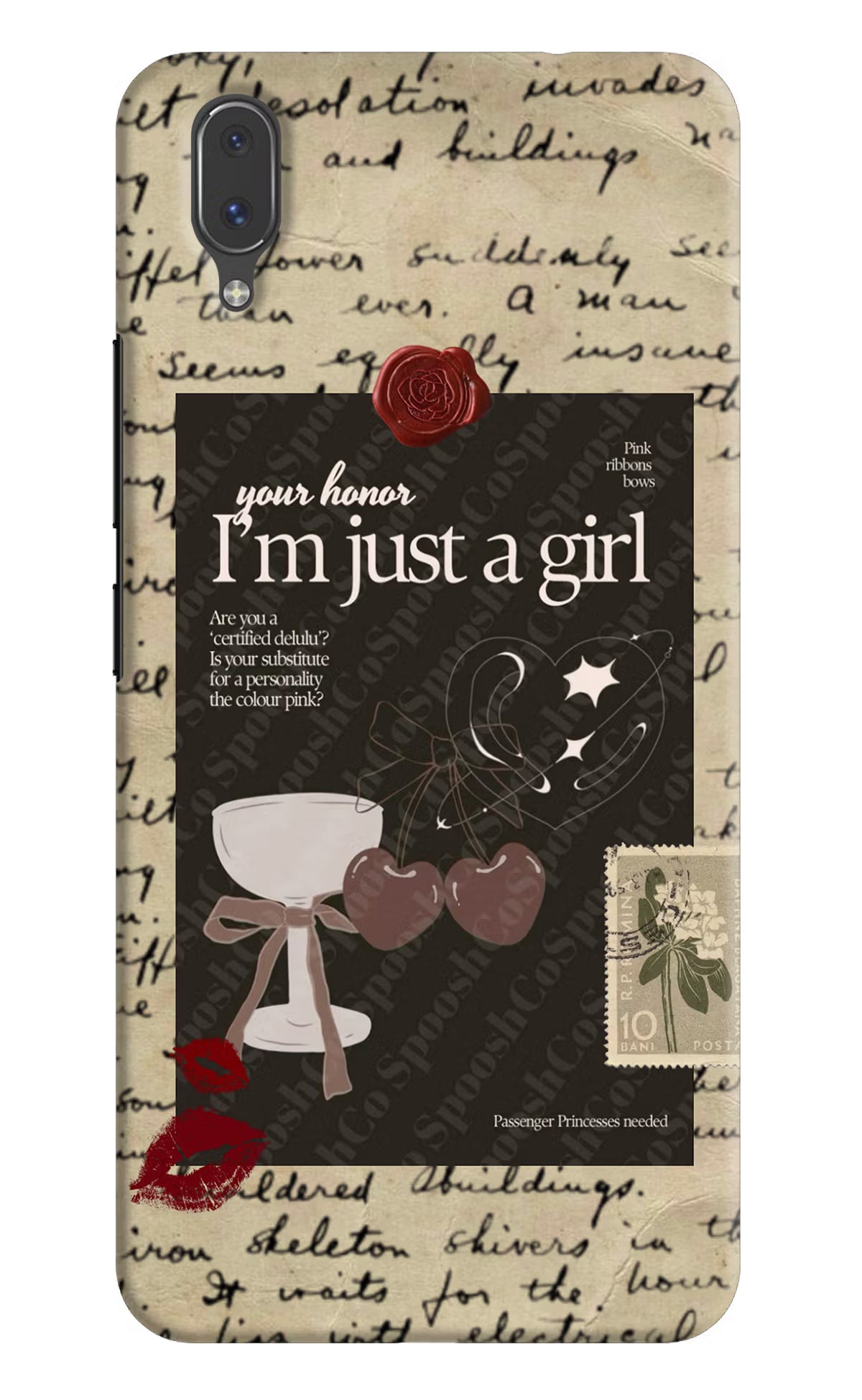 I am just a girl Vivo X21 Hard Case Back Cover by Casekaro