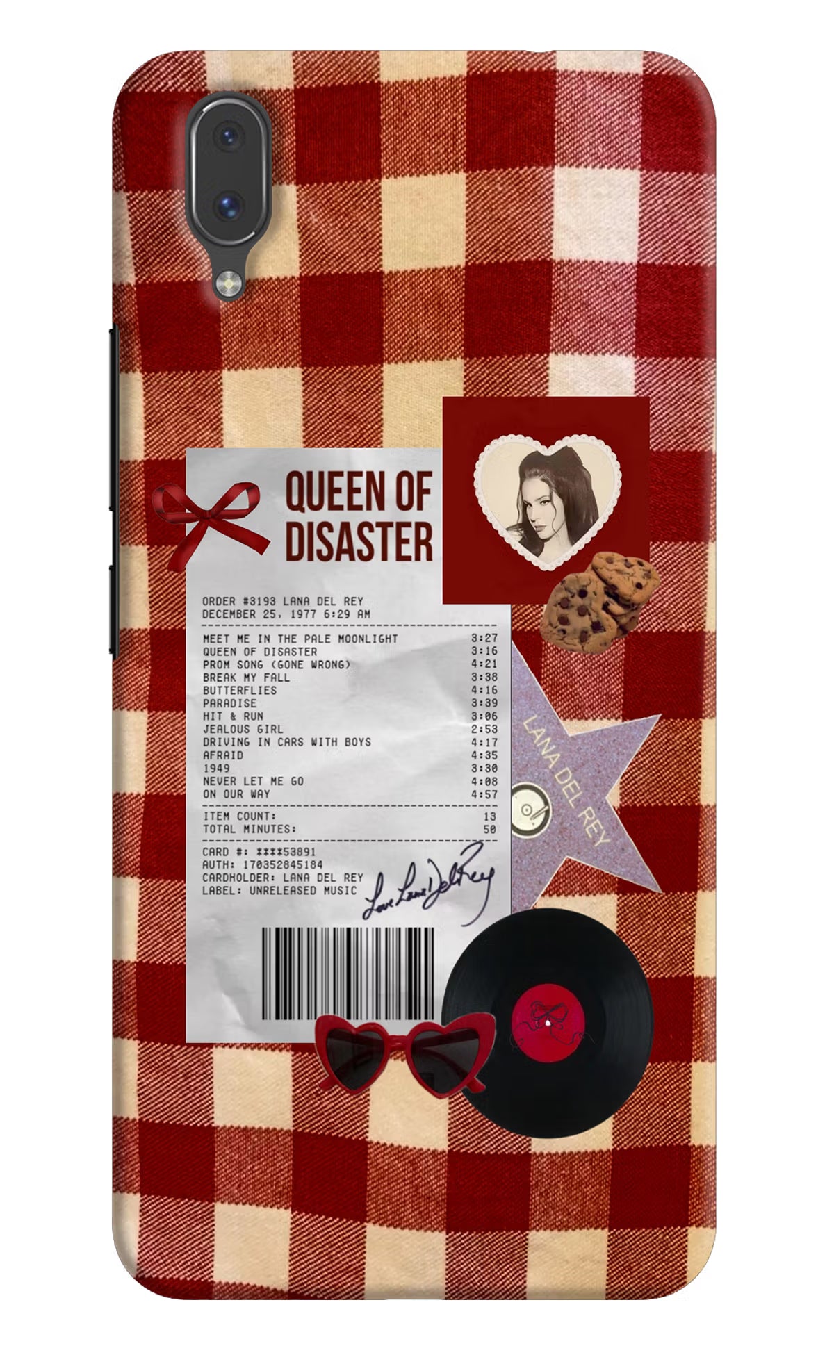 Queen of Disaster Vivo X21 Hard Case Back Cover by Casekaro