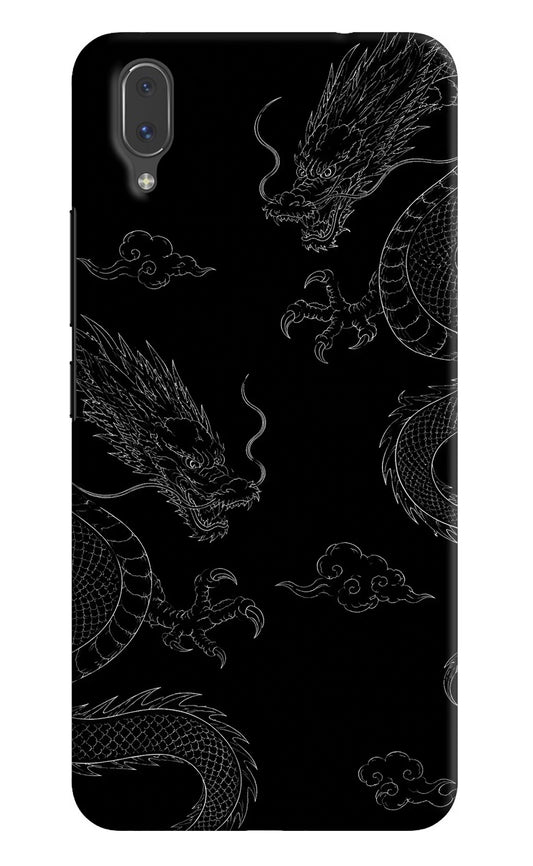 Twin Dragons Vivo X21 Hard Case Back Cover by Casekaro