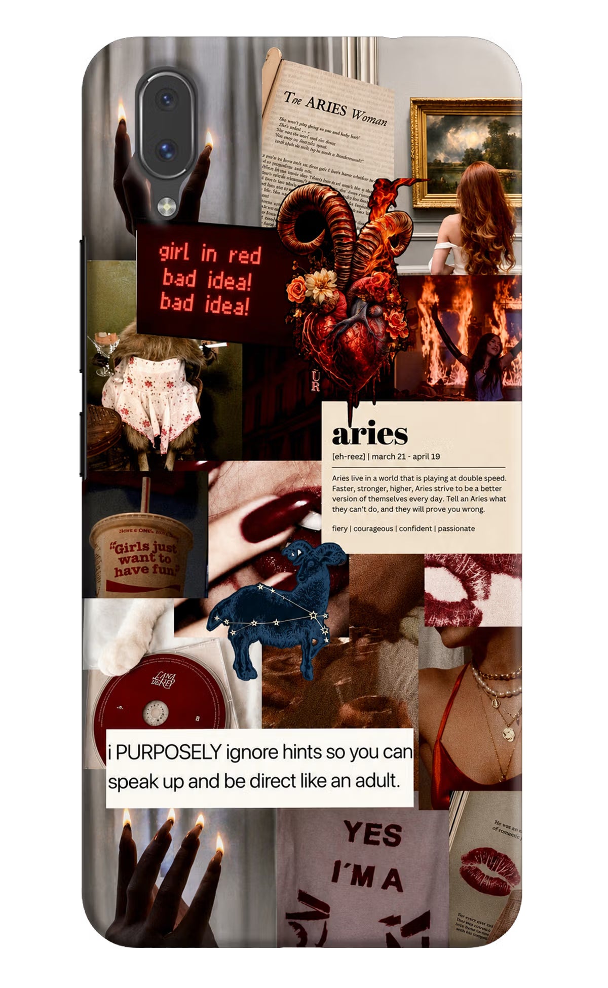 Zodiac Aries Vivo X21 Back Cover