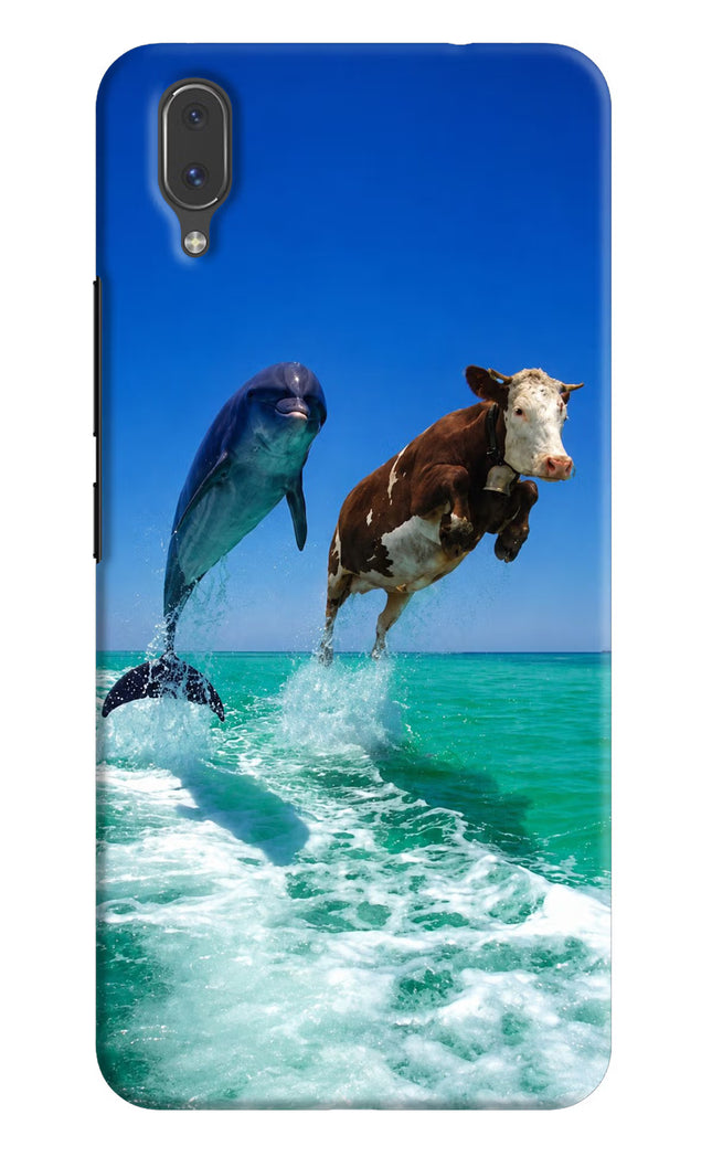 Dolphin vs Cow Vivo X21 Hard Case Back Cover by Casekaro