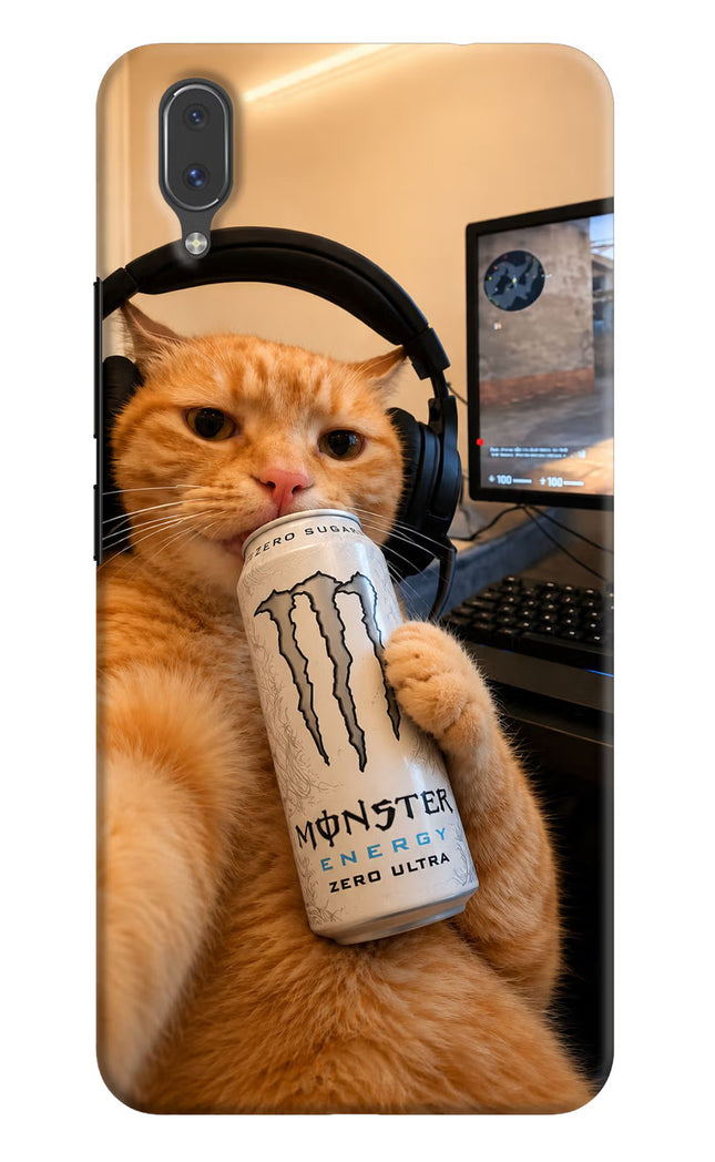 Gamer Cat Energy Vivo X21 Hard Case Back Cover by Casekaro