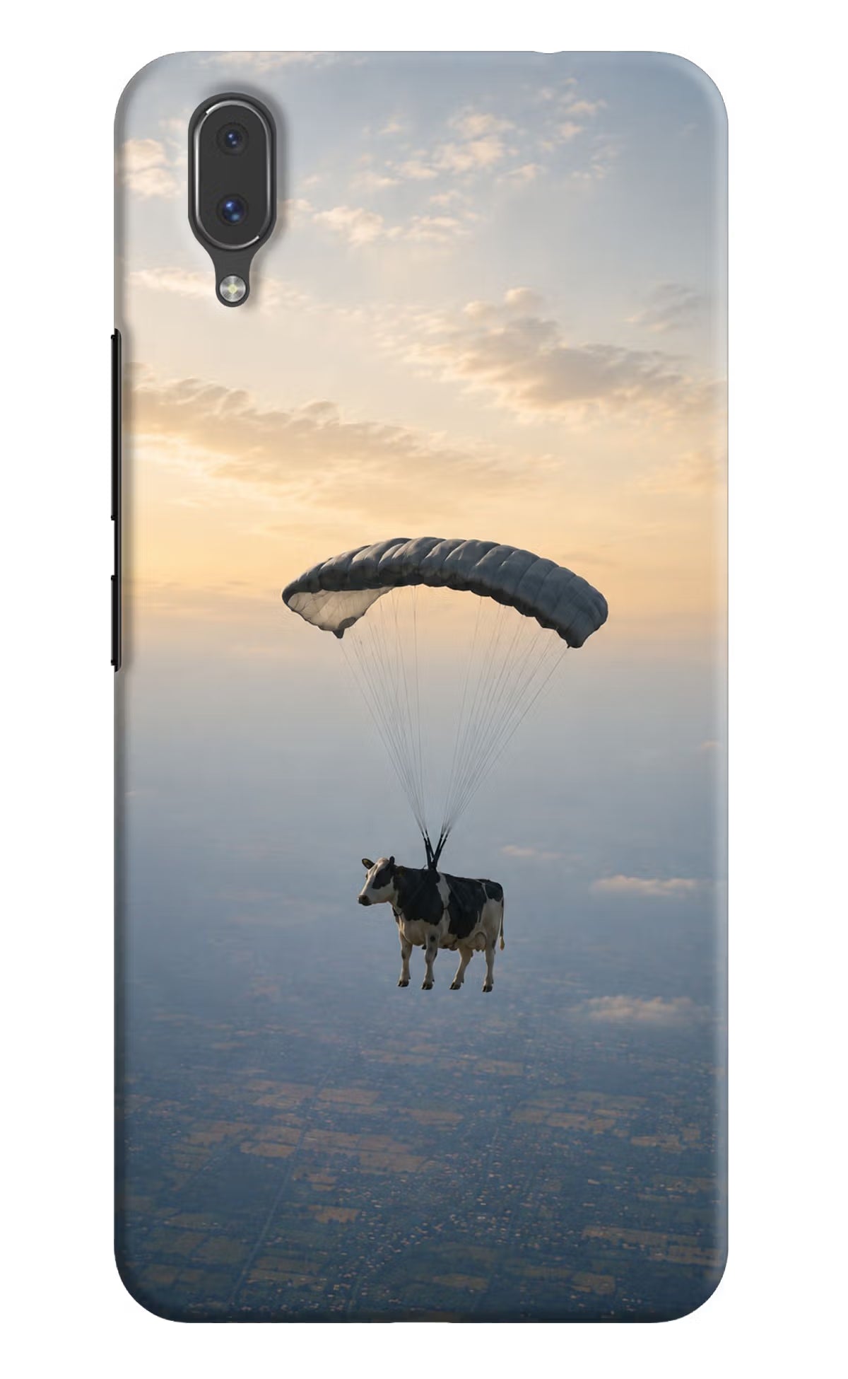 Skydiving Cow Vivo X21 Back Cover