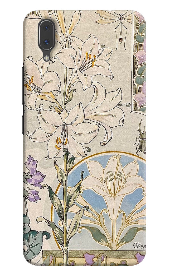 White Lily Vivo X21 Hard Case Back Cover by Casekaro