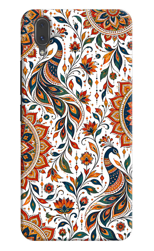 White Mayura Vivo X21 Hard Case Back Cover by Casekaro