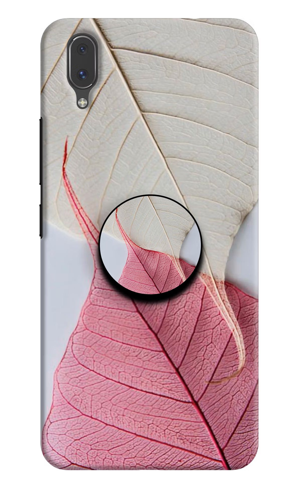 White Pink Leaf Vivo X21 Pop Case by Casekaro