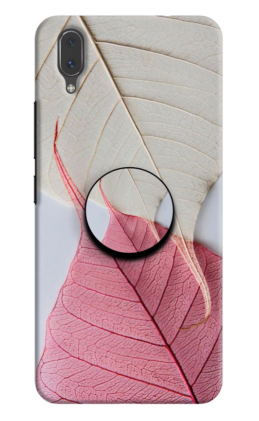 White Pink Leaf Vivo X21 Pop Case by Casekaro