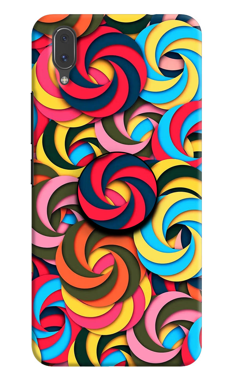 Spiral Pattern Vivo X21 Pop Case, Hard case