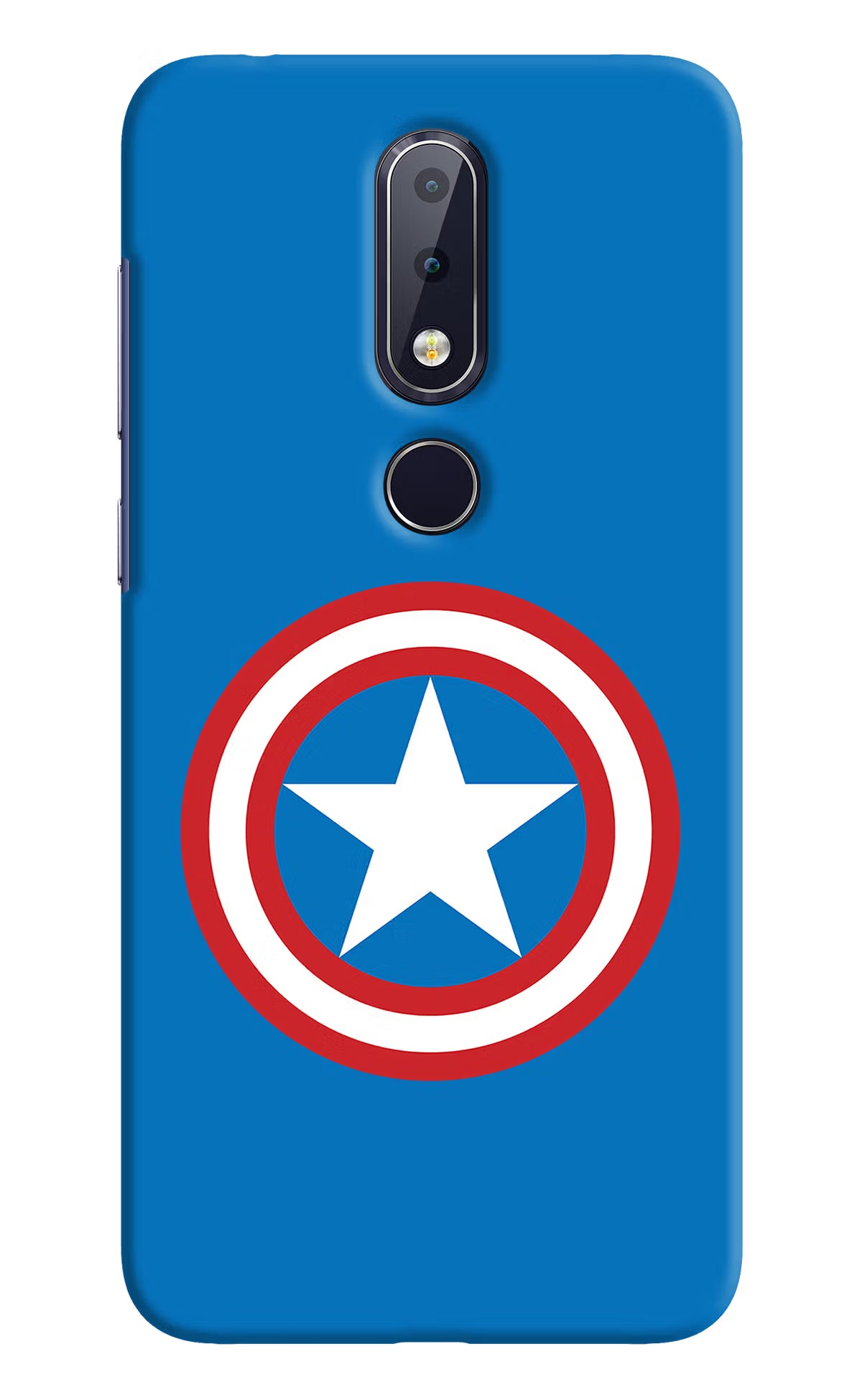 Captain America Logo Nokia 6.1 plus Hard Case Back Cover by Casekaro