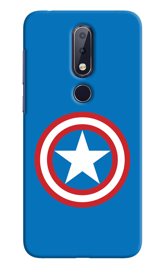 Captain America Logo Nokia 6.1 plus Hard Case Back Cover by Casekaro