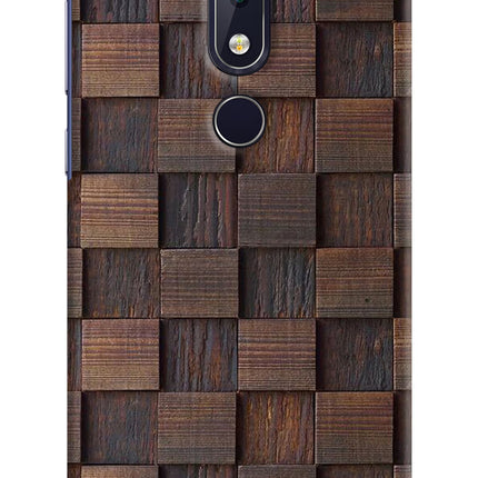 Wooden Cube Design Nokia 6.1 plus Hard Case Back Cover by Casekaro