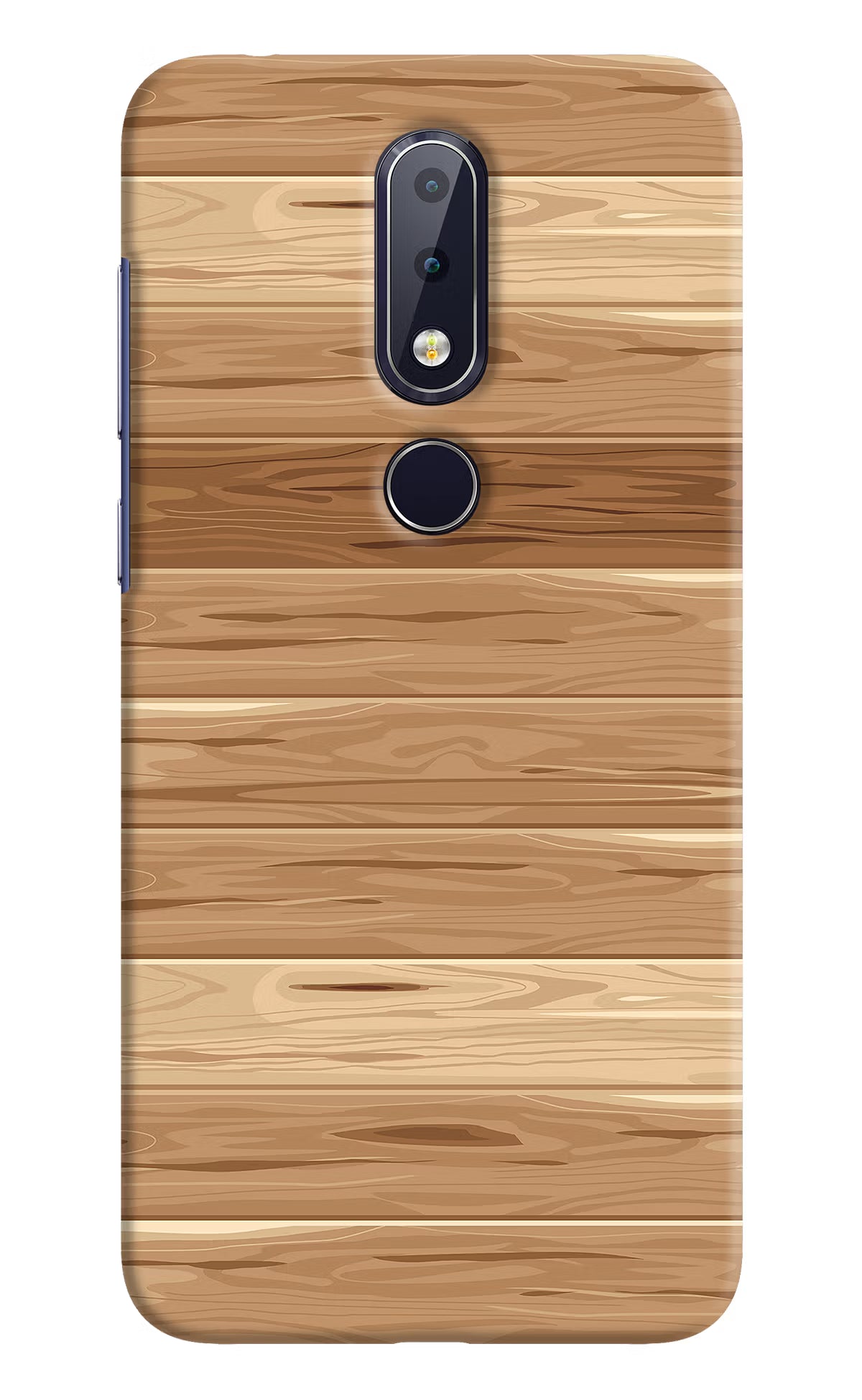 Wooden Vector Nokia 6.1 plus Hard Case Back Cover by Casekaro