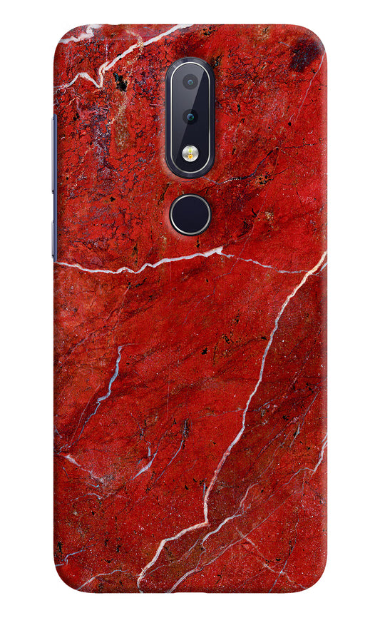 Red Marble Design Nokia 6.1 plus Hard Case Back Cover by Casekaro