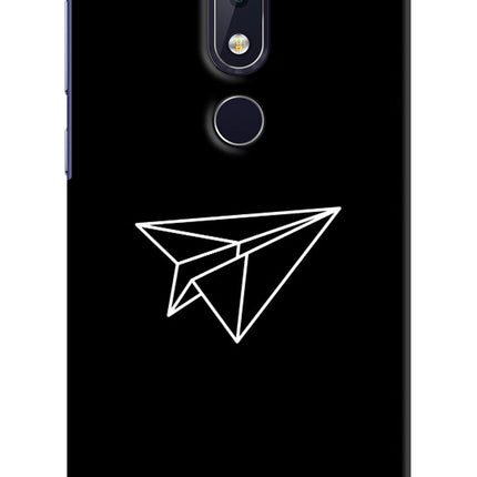 Paper Plane White Nokia 6.1 plus Hard Case Back Cover by Casekaro
