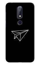 Paper Plane White Nokia 6.1 plus Hard Case Back Cover by Casekaro