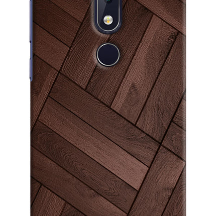 Wooden Texture Design Nokia 6.1 plus Hard Case Back Cover by Casekaro